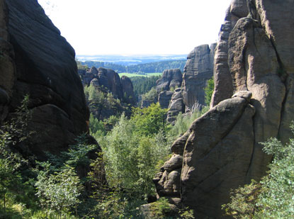 Teilansicht der Broumovske steny (Braunauer Wnde) 