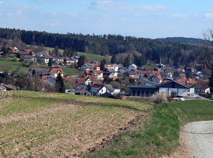 Camino incluso Odenwald: Blick auf Hammelbach