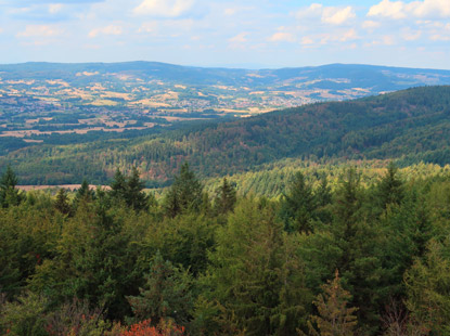 Blick von der Himmelsleiter in das Birkenauer Tal in Richtung Lindenfels