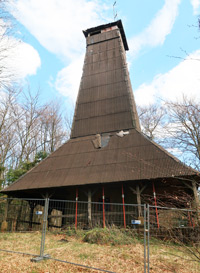 Camino incluso im Odenwald: Der Tromm-Turm (Irene-Turn) vor dem Abriss