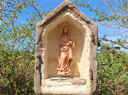 Camino incluso Odenwald: Unter-Abtsteinchcer Bild, ein Bildstock aus dem 16. Jh.