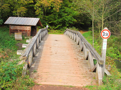 Die Urpferdbrcke ber die Lieser beim Eckfelder Trokenmaar