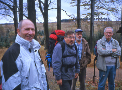 Wanderung Erzgebirge: Pause an der deutsch-tschechischen Grenze