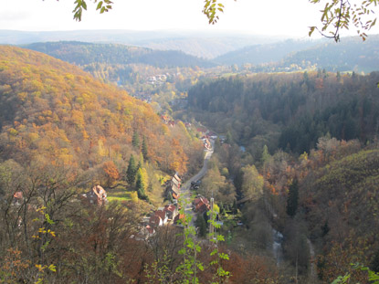 Blick vom Aussichtspunkt Schneburg auf Altenbrak