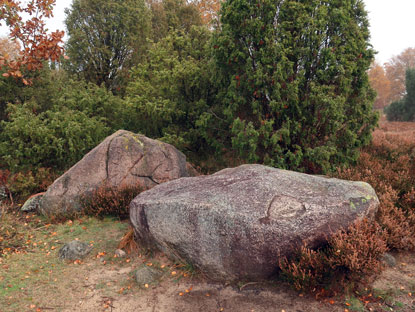 Hannibals l Grab bei Wilsede. Eine Findlingsgruppe