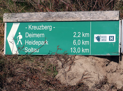 Heidschnuckenweg - Hinweisschild 