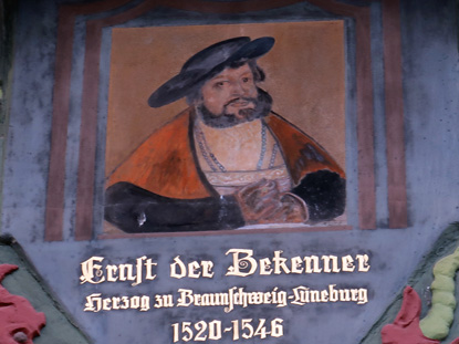 Potrait von Errnst dem Bekenner am Hoppner Haus