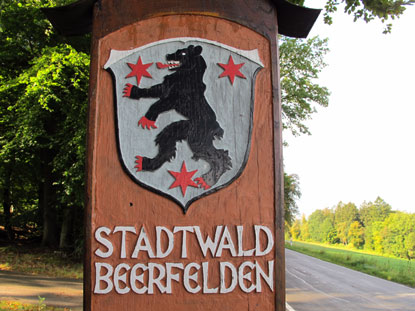 Der Stadtwald von Beerfelden ist erreicht