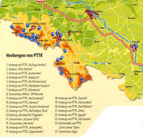 Wandehtten (Herbergen) in den Sudeten (Sdpolen)/Niederschlesien