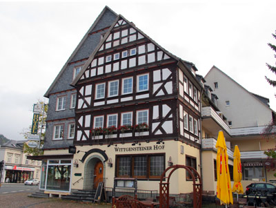 Lahnwanderweg: Wittgensteiner Hof in Bad Laasphe. In diesem Hotel hatten wir bernachtet