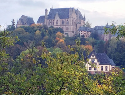 Lahnwanderweg Wanderung: Landgrafenschloss, Frstenresidenz, Festung in Marburg.