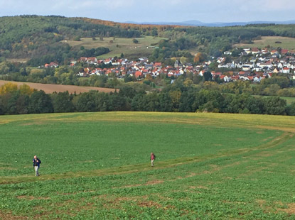 Aufsteig von Salzbden auf den 300 m hohen Altenberg