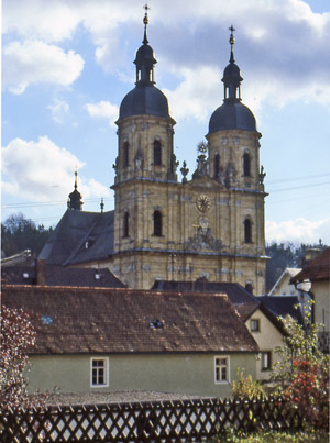 Main-Donau-Weg:Die Wallfahrtsbasilika in Gweinstein - erbaut von Balthasar Neumann