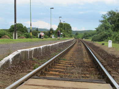 Der Bahnhof von Mtraverebly ist erreicht - damit haben wir das Mtra hegysg (Mtra-Gebirge) verlassen