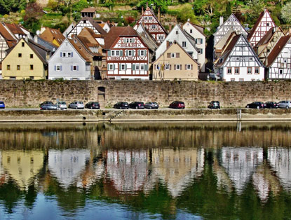 Blick ber die Altstadt von Hirschhorn