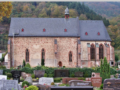 Ersheimer Kapelle (Friedhofskirche St. Nazarius und Celsus) stammt aus dem 14. Jh. und ist damit die lteste Kirche  im Neckartal.