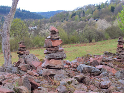 Scheuerberg 377 m oberhalb von Eberbach.