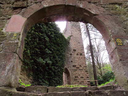 Zugang zur Kernburg der Burgruine Stolzeneck 