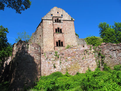 Die Minneburg liegt oberhalb von Neckargerach.