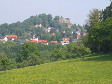 Nibelungensteig: Lindenfels im Odenwald. Lindenfels wird auch die Perle des Odenwaldes genannt