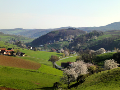 Das Osterbachtal kurz vor dem Ort Weschnitz