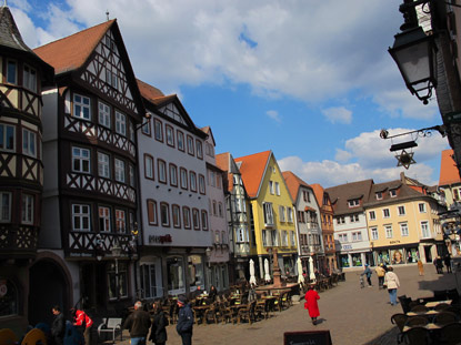 Odenwald. Marktplatz von Wertheim am Main