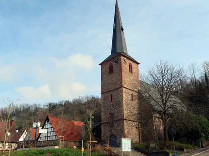 Die alte Kriche von Laudenbach an der Bergstrae