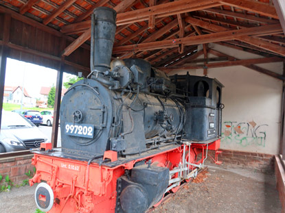 Mudau Denkmallokomotive Lok 99 7202 war auf dieser Strecke eingesetzt