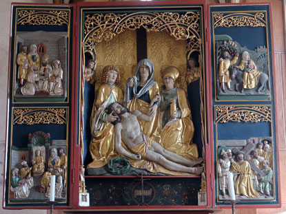 Altat in der St. Martin Kapelle wird der Riemenschneiderschule zugeschreiben (um 1510)