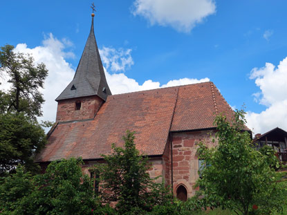Auenansicht dr St. Martins-Kapelle in Steinbach im Odenwald (bei Mudau)