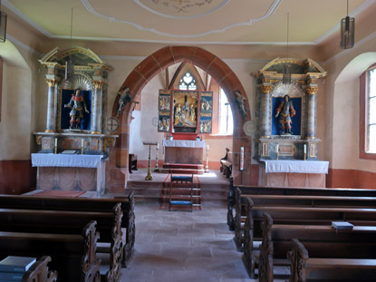 Blick in die Kapelle St. Martin in Steinbach (Odenwald)
