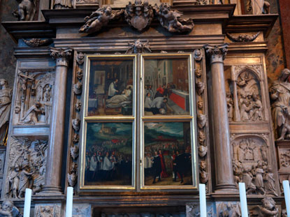 Geschlossener Blutaltar in der Wallfahrtskirche St. Georg in Walld�rn