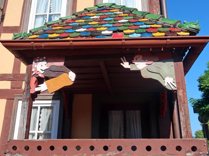 Detailansicht vom Zunfthaus Narrhalla in Buchen