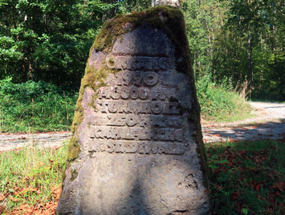 Gedenkstein erinnert an den Orkan von 1990