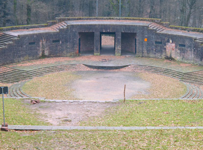 Wanderung Burgensteig Odenwald: Heidelberger Thingsttte mit Blick auf die Bhne