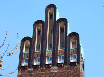 Odenwald Wanderung: Hochzeitsturm (1905- 08) auf der Mathildenhhe