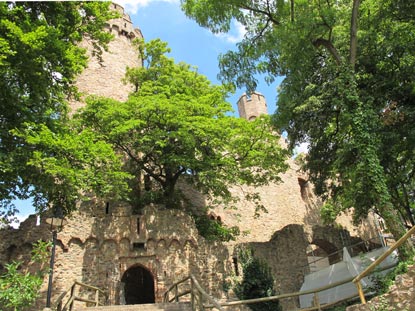 Odenwald Wanderung: Schloss Auerbach (Sdturm) bei Bensheim-Auerbach