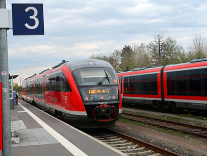 Bahnhof von Walldren. Hiere endet der 6-Tler-Weg