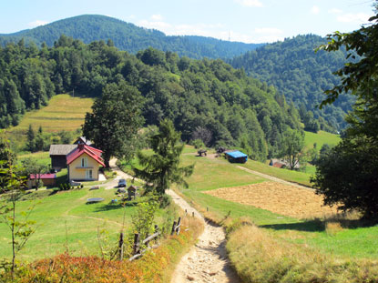 Die Heuernte war Ende August beim Pass Przysłop voll im Gange.