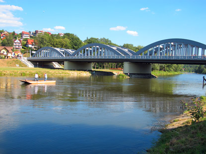 Die Brcke ber den Dunajetz bei Krościenko nad Dunajcem.