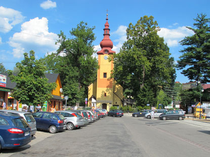 Der Rynek (Marktplatz) von Krościenko nad Dunajcem