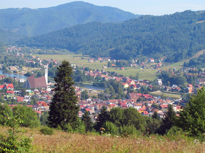 Die 4.500 Einwohner zhlende Stadt Krościenko nad Dunajcem