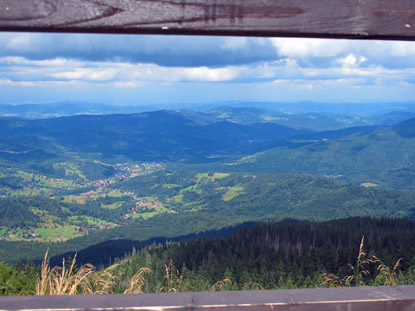 Am Aussichtspunkt Przełęcz Brona (Brona-Pass)