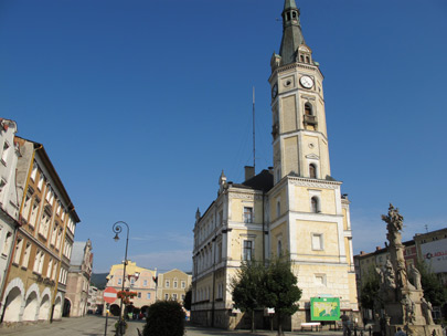 Der Rynek  von  Lądek Zdrj (Bad Landeck) 