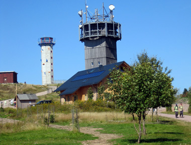 Aussichtsturm auf dem 978 m hohen Schneekopf im Thringer Wald nahe dem Waldgasthof Schmcke