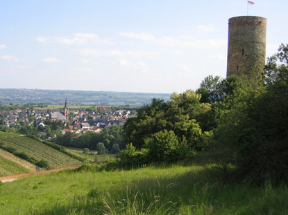 Der Weinort Kiedrich im Rheingau liegt unmittelbr am Rheinsteig