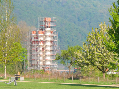 Der Museturm im Bingener Stadtteil Bingerbrck - das Tor zum UNESCO-Welterbe Oberes Mittelrheintal - wird 2014 saniert. 