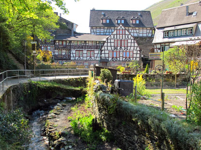 Rheinburgenweg-Wanderung: Entlang des Mnzbachs im Bacharach verluft der RheinBugenWeg