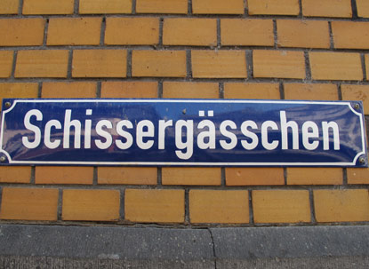 Wandern am Rhein: "Schissergsschen"  in St. Goar genannt nach seiner (frheren) Bestimmung