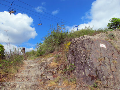 Wandern Rheinburgenweg: Aufstieg von Boppard auf den Gedeonseck 